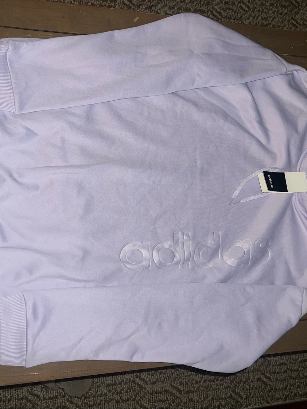 adidas Light Lavender Embossed Logo Crewneck Sweatshirt